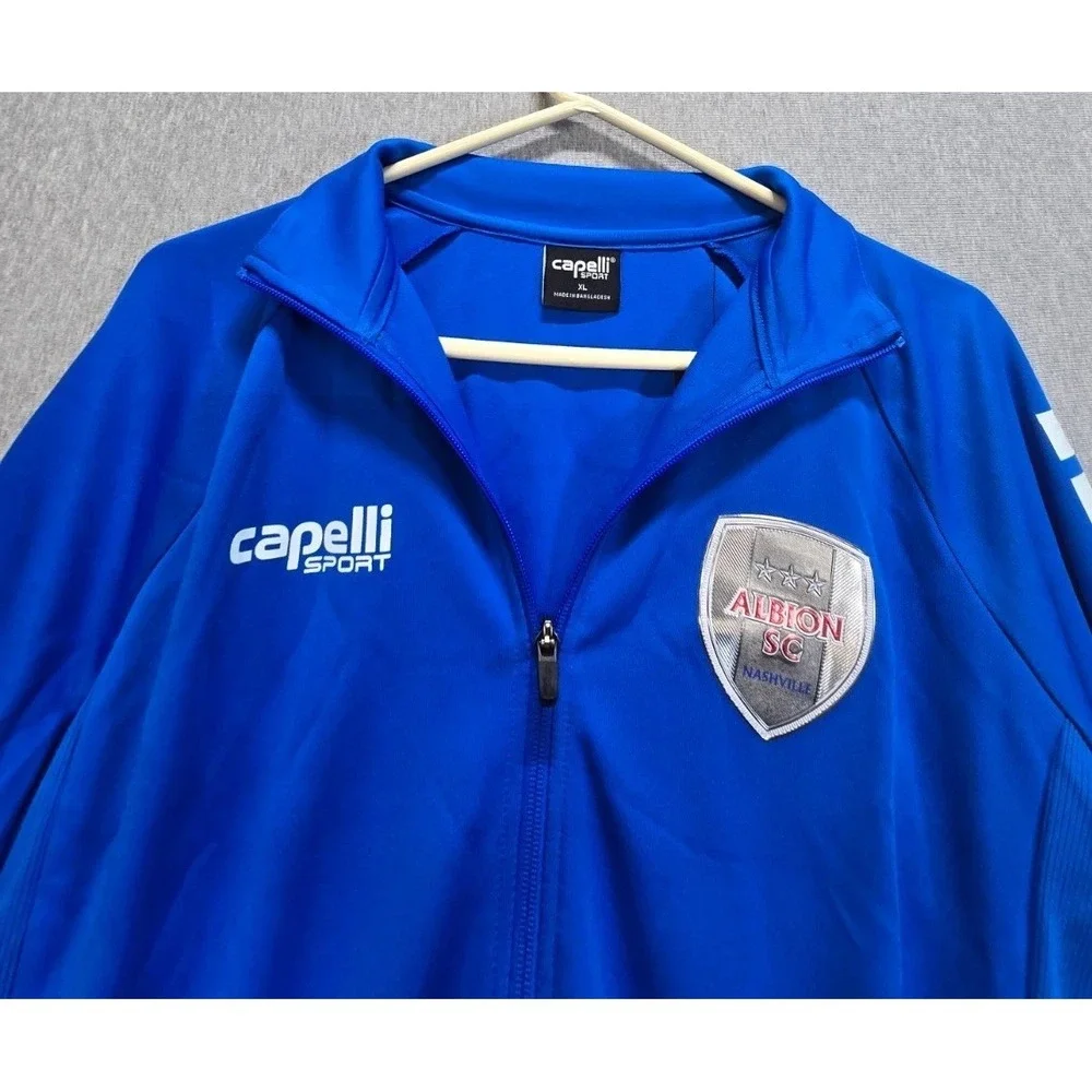 Capelli Sport Uptown Training Jacket Men XL Blue Logo Albion SC Nashville Soccer